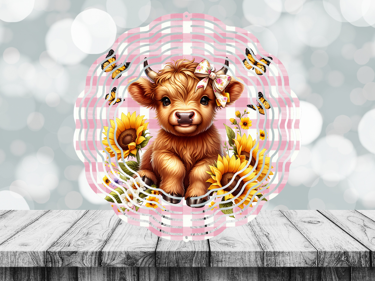 Pink Cow Spinner6 Wind Spinner 8inch/10inch