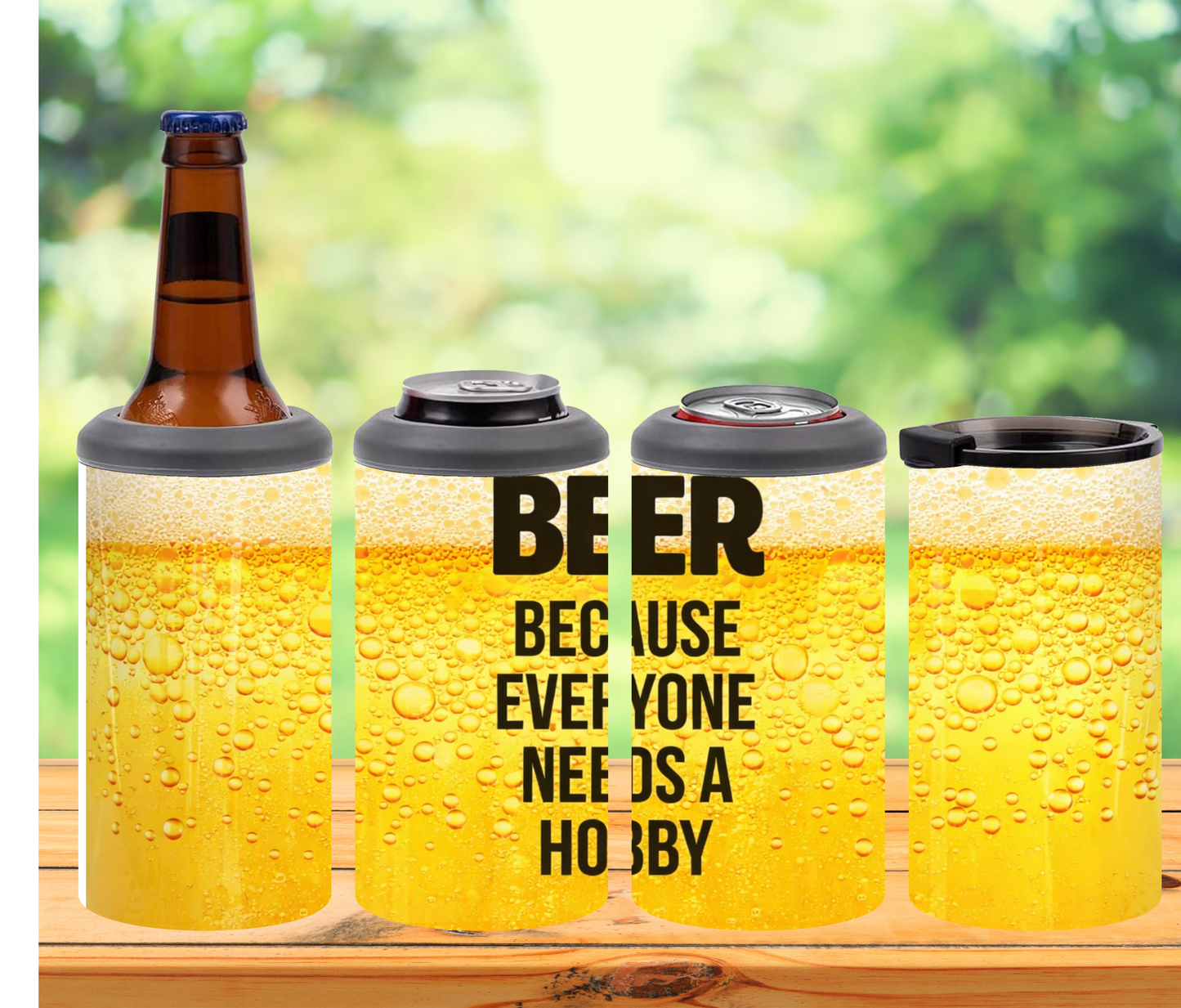 Hobby 4-in-1 Can Coolers | Fits Cans, Bottles & Tumbler Use