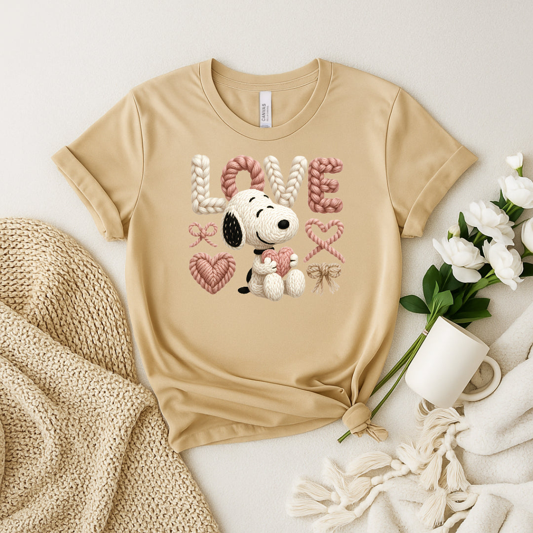 Snoopy Love Women’s Valentine’s Day Tees | Rustic, Cute & Comfy