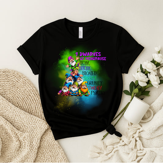 7 Dwarves of Menopause” – Women’s Tee