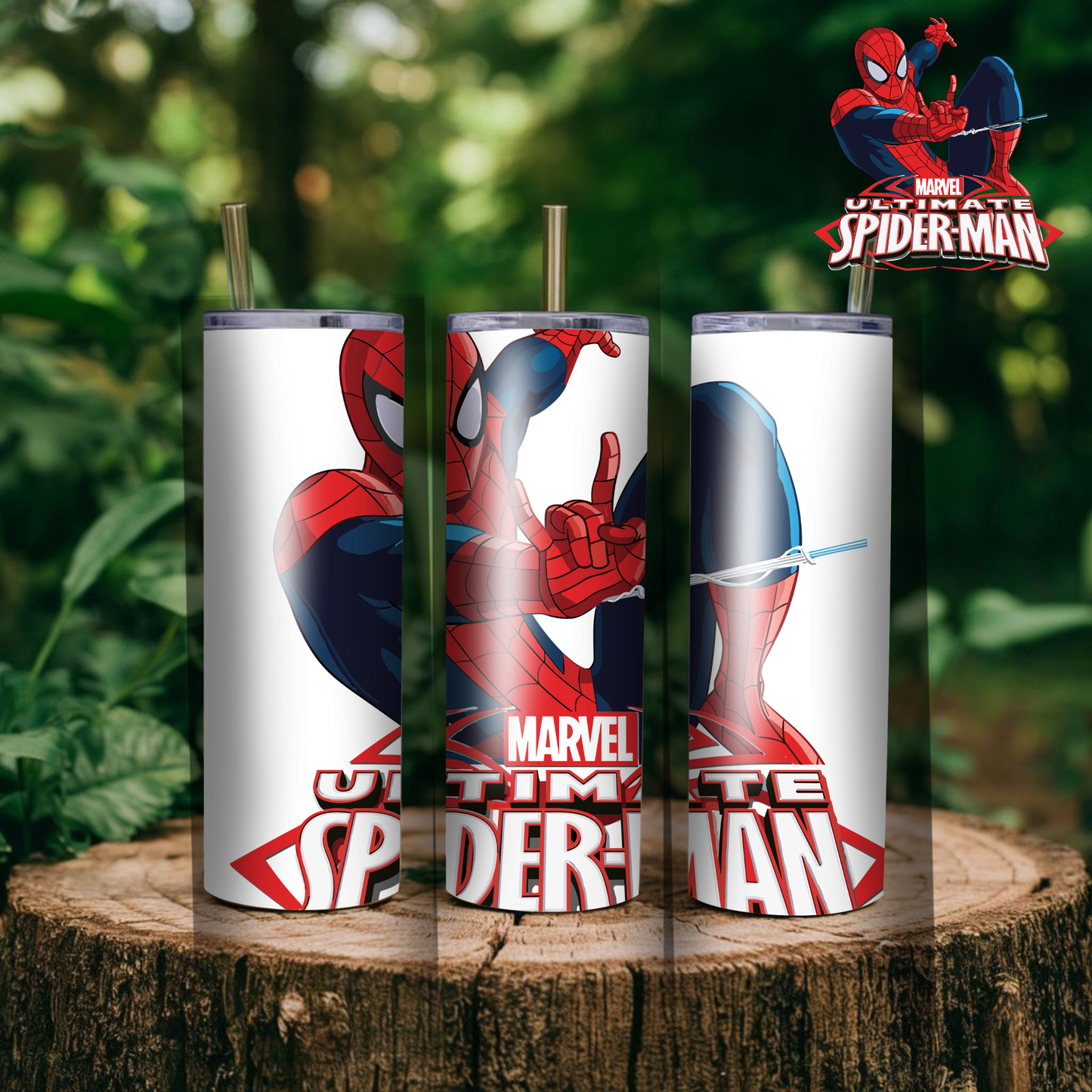 20 oz Spiderman Tumbler Design 2| Superhero Stainless Steel Tumbler | Kids & Marvel Fans Drink Cup