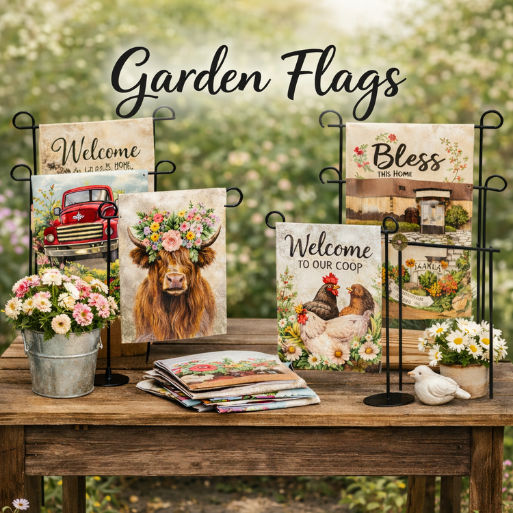 12x18 Spring Garden Flag – Farmhouse Outdoor Yard Decor