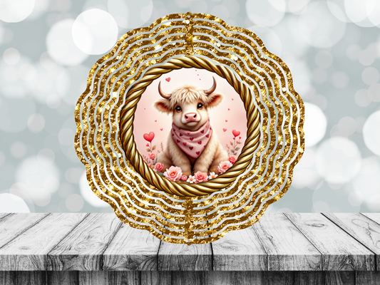 Golden Cow7  Wind Spinner 8inch/10inch