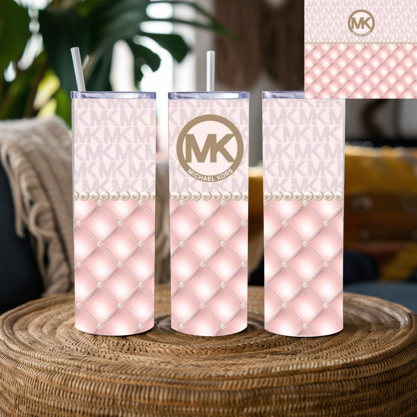 Michael Kors Inspired 20 oz Stainless Steel Tumbler – Fashion Designer Style Travel Cup