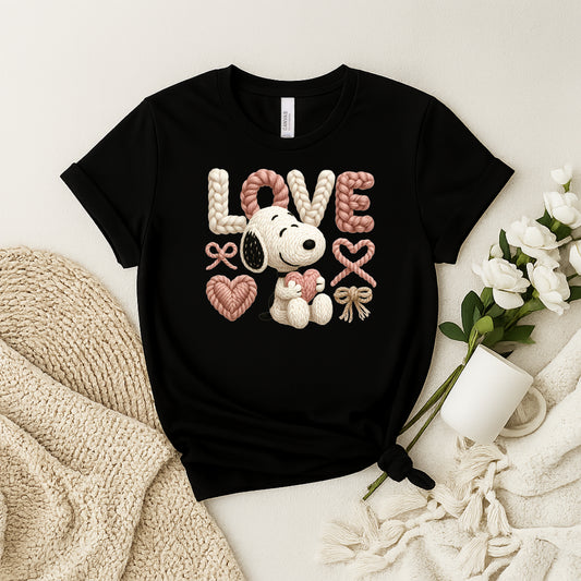Snoopy Love Women’s Valentine’s Day Tees | Rustic, Cute & Comfy