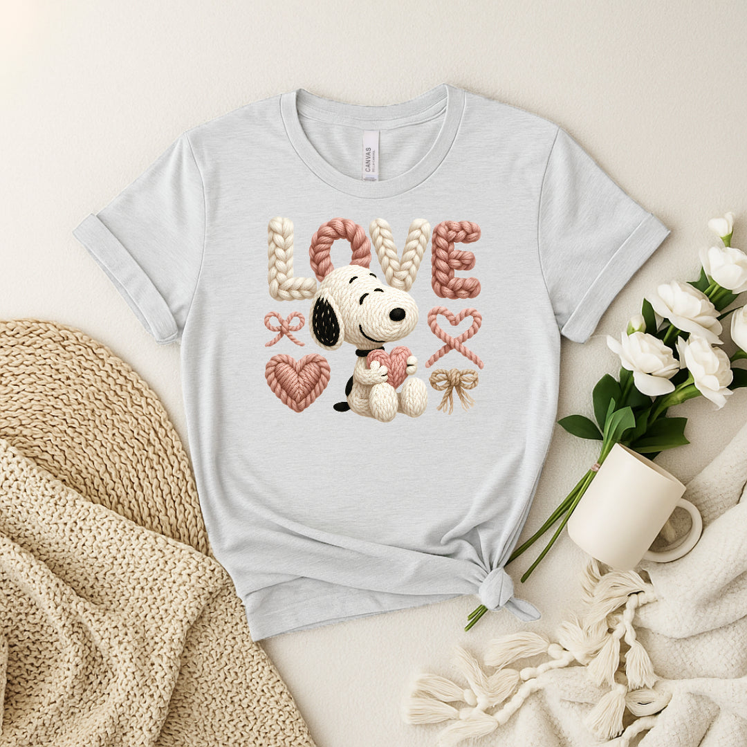 Snoopy Love Women’s Valentine’s Day Tees | Rustic, Cute & Comfy