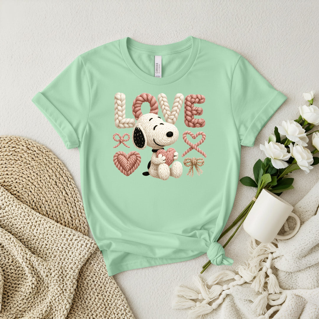 Snoopy Love Women’s Valentine’s Day Tees | Rustic, Cute & Comfy
