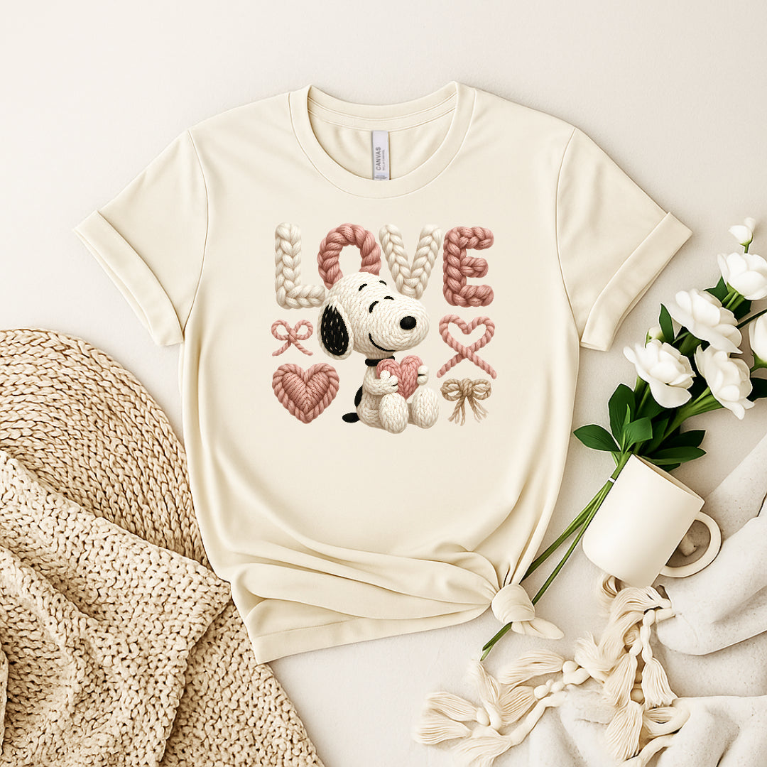 Snoopy Love Women’s Valentine’s Day Tees | Rustic, Cute & Comfy