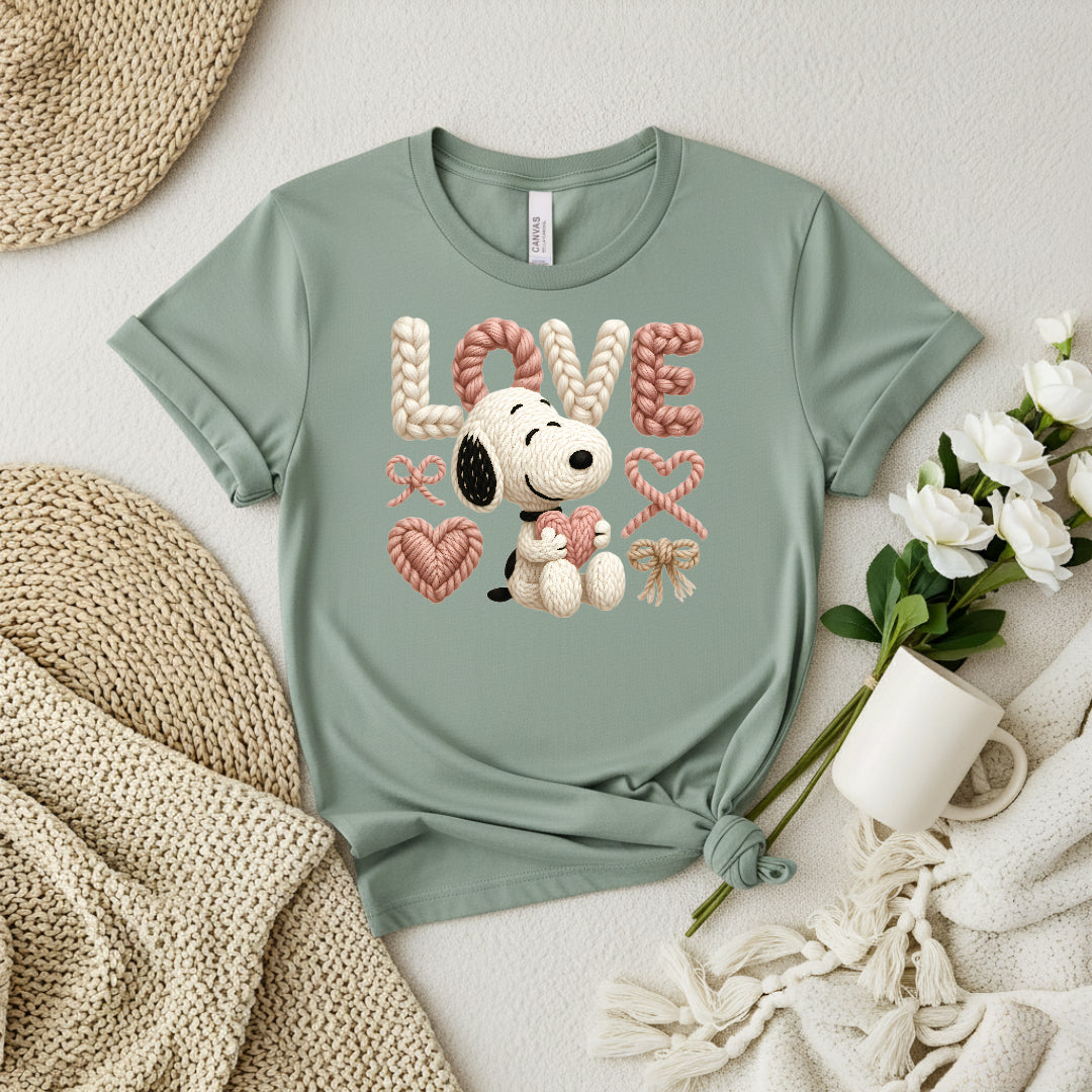 Snoopy Love Women’s Valentine’s Day Tees | Rustic, Cute & Comfy