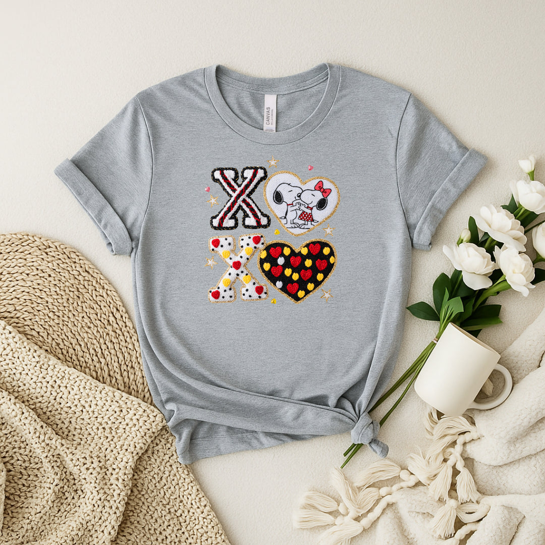 Snoopy XO Women’s Valentine’s Day Tees | Rustic, Cute & Comfy
