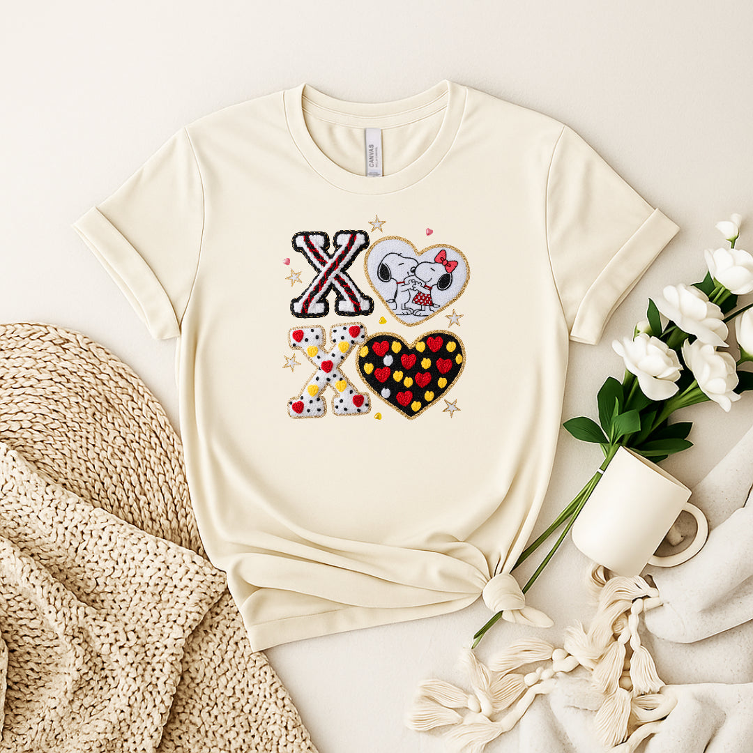 Snoopy XO Women’s Valentine’s Day Tees | Rustic, Cute & Comfy