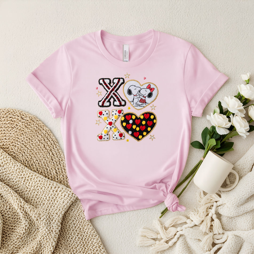 Snoopy XO Women’s Valentine’s Day Tees | Rustic, Cute & Comfy