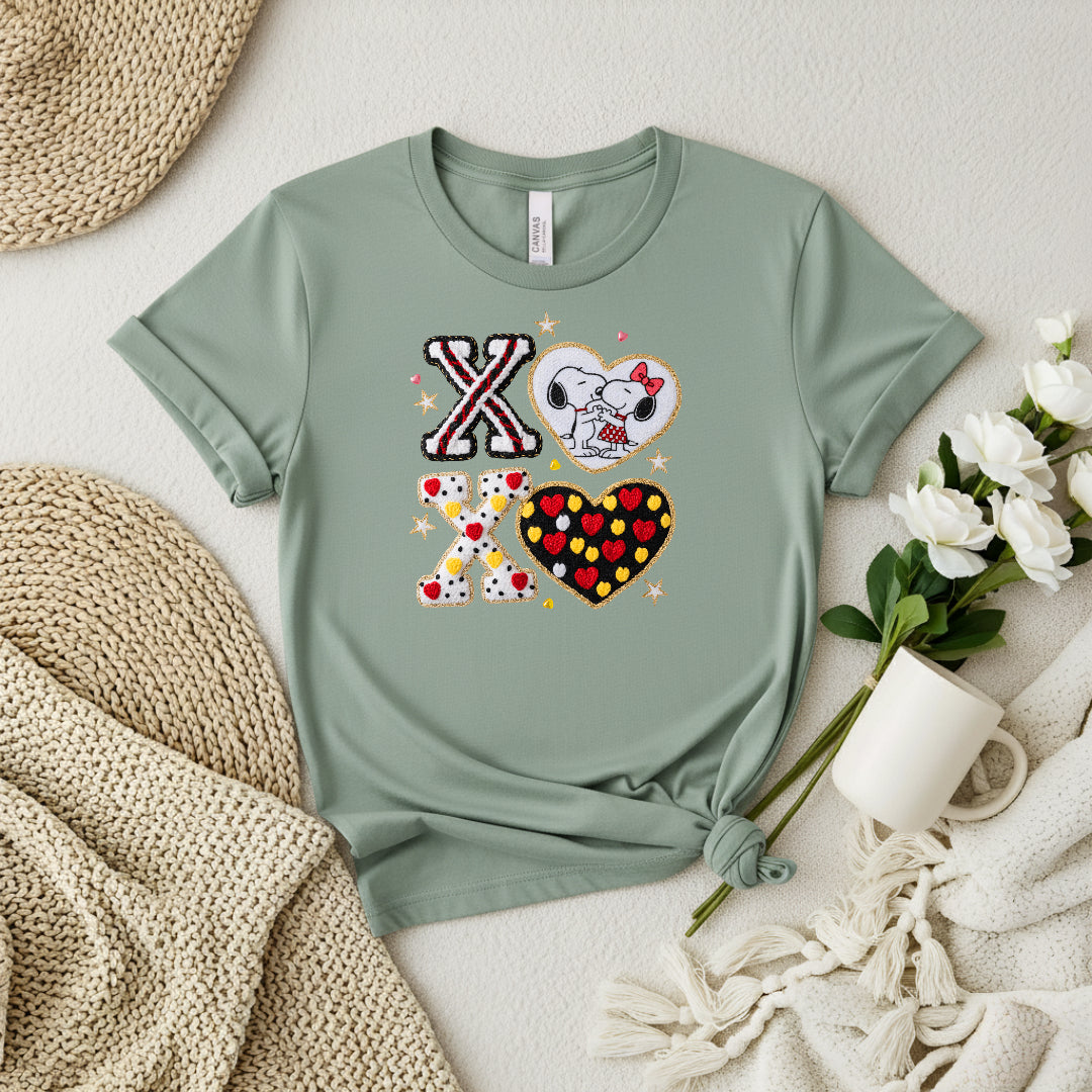 Snoopy XO Women’s Valentine’s Day Tees | Rustic, Cute & Comfy
