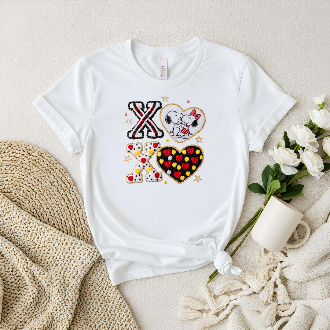 Snoopy XO Women’s Valentine’s Day Tees | Rustic, Cute & Comfy