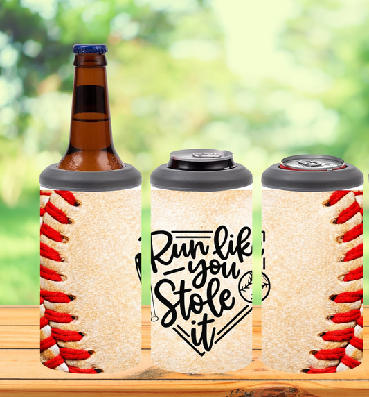 Baseball 4-in-1 Can Coolers | Fits Cans, Bottles & Tumbler Use