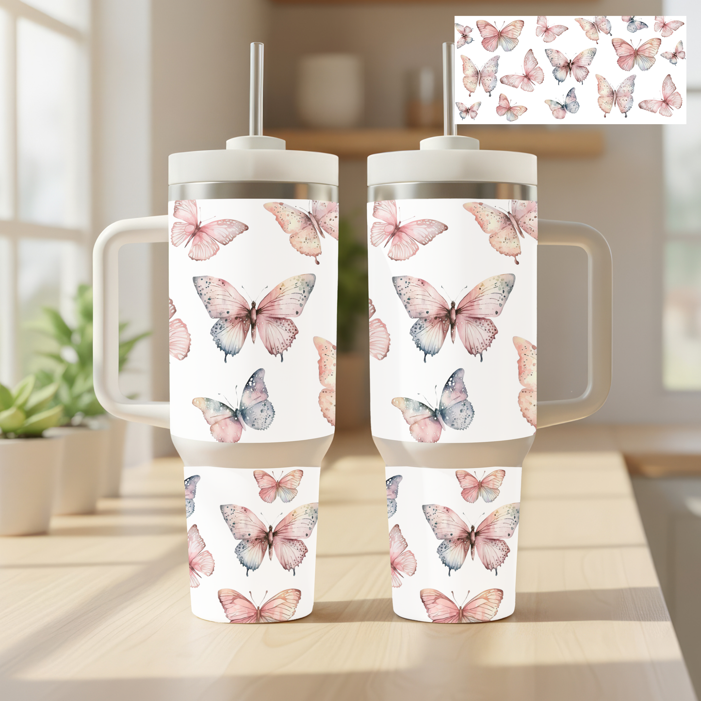 Butterfly 40oz tumbler