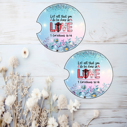 All that you do Ceramic Car Coasters – Absorbent Cup Holder Coasters (Set of 2)