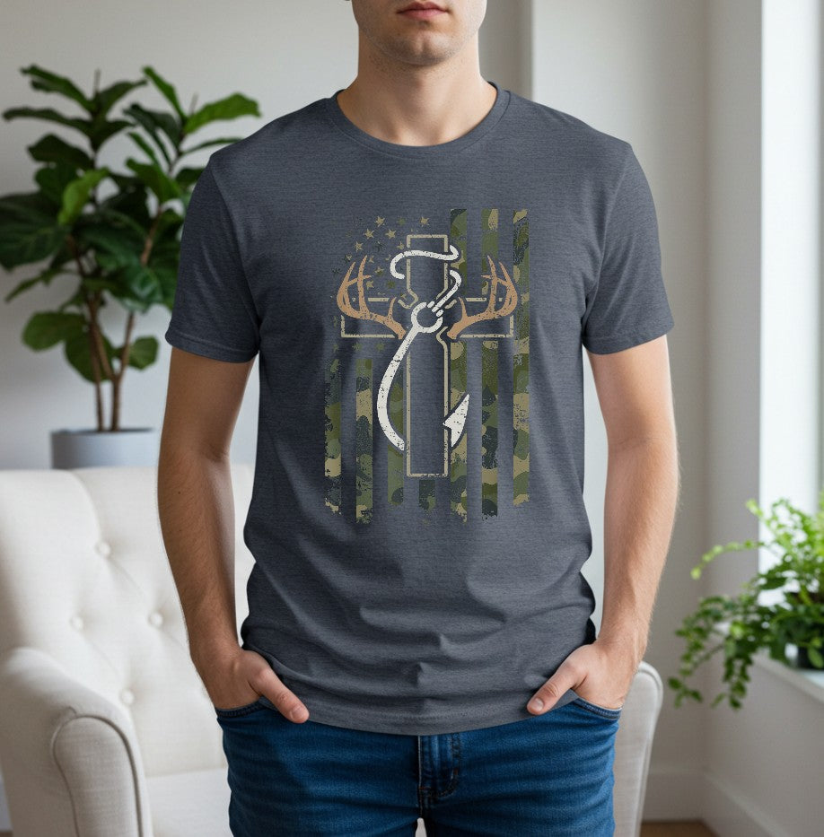 Cross Flag Men’s Graphic Tees | Comfortable Everyday Shirts