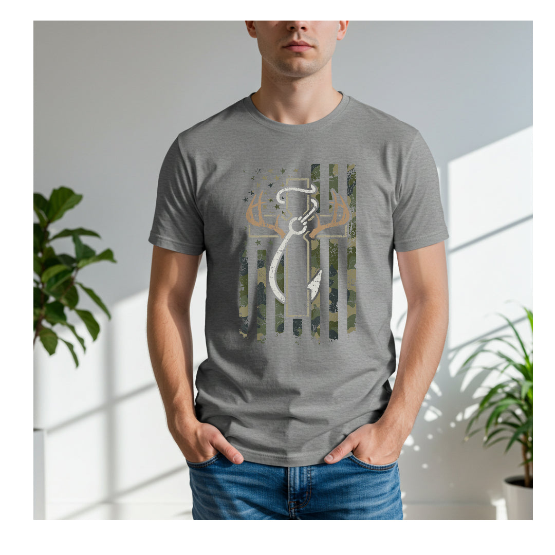 Cross Flag Men’s Graphic Tees | Comfortable Everyday Shirts