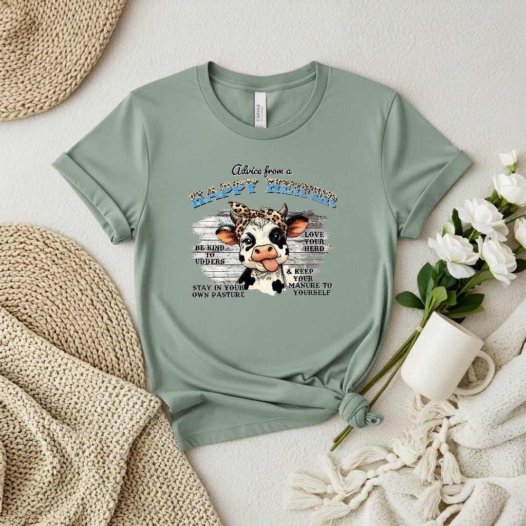 🐄 Happy Heifer Graphic Tee Woman's Tee