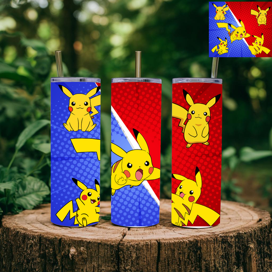 Pokémon Character Tumbler  Design3 – 20 oz Stainless Steel Sublimation Tumbler