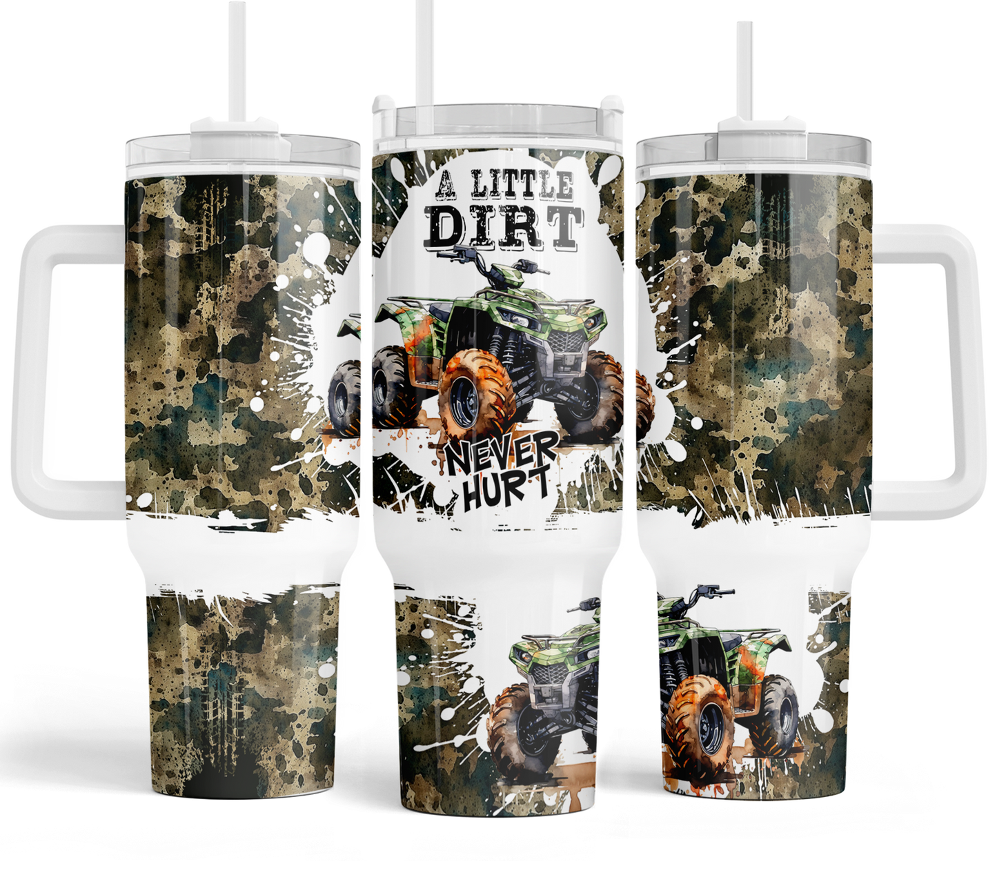 Little Dirt 40 oz Insulated Tumbler with Handle & Straw