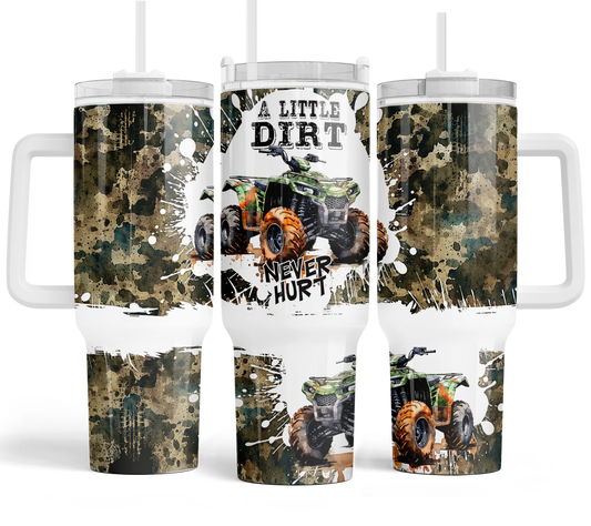 Little Dirt 40 oz Insulated Tumbler with Handle & Straw