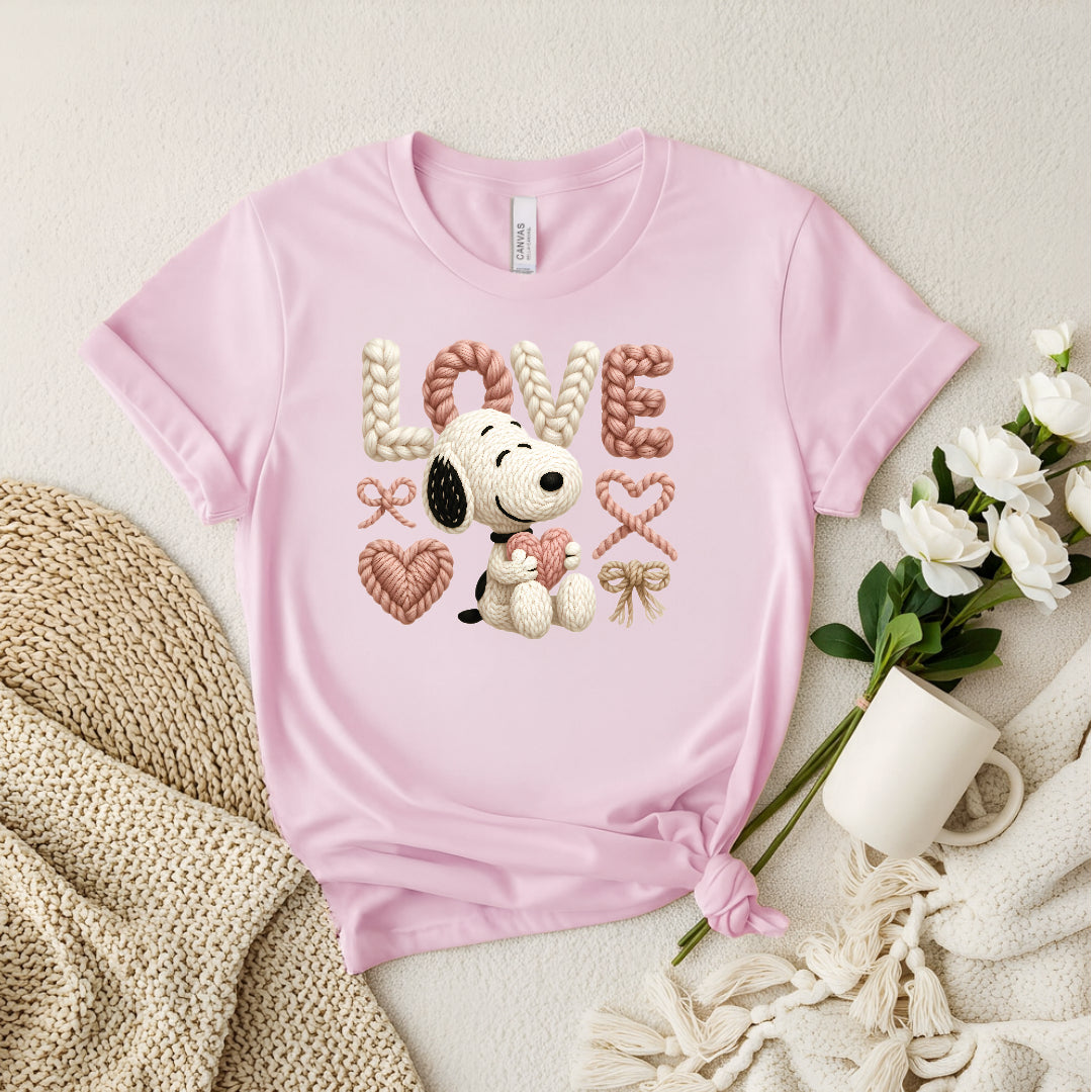 Snoopy Love Women’s Valentine’s Day Tees | Rustic, Cute & Comfy