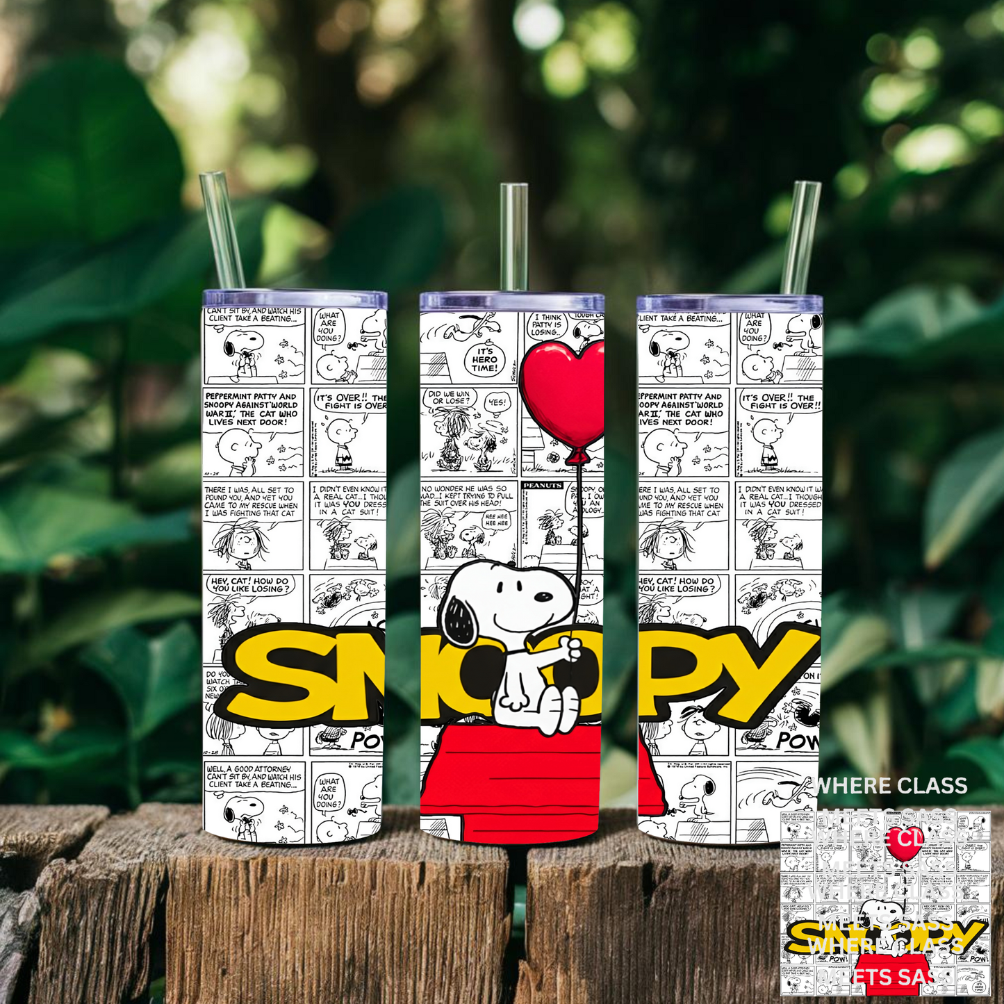 Snoopy 3wm 20 oz Tumbler