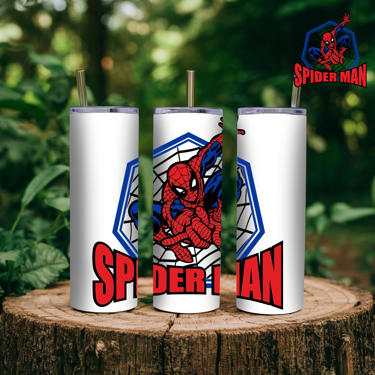 20 oz Spiderman Tumbler Design 1 | Superhero Stainless Steel Tumbler | Kids & Marvel Fans Drink Cup